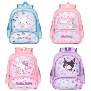 กระเป๋าเป้ผ้า สำหรับเด็ก SANRIO - ขนาด 14 นิ้ว - มีทั้งหมด 4 ลาย - มีช่องใส่ของด้านหน้า และด้านข้าง