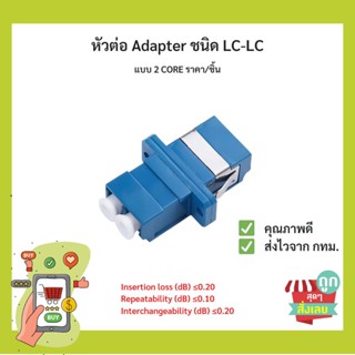 (พร้อมส่ง)ยกแผง50ตัว ตัวต่อกลาง FIBER OPTIC ADAPTER LC-LC สีฟ้า