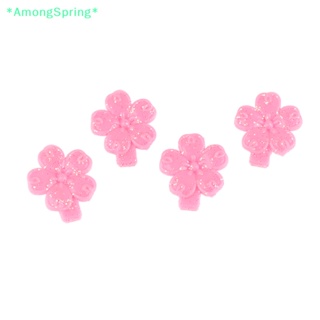 Amongspring&gt; กิ๊บติดผม ลายดอกไม้ สีชมพู ขนาดเล็ก อุปกรณ์เสริม สําหรับตุ๊กตา 1/6 2 ชิ้น