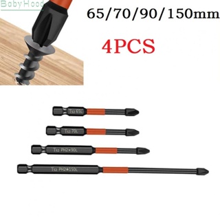 【Big Discounts】Magnetic Cross Screwdriver Set 4PCS PH2 Batch Head Bits Impact Resistant and Durable#BBHOOD