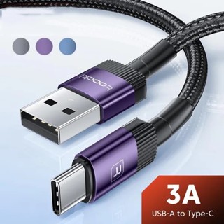 3a Type C สายชาร์จเร็ว Type C QC3.0 ชาร์จเร็ว USB-C สายส่งข้อมูล โทรศัพท์มือถือ สายเคเบิล USB-C 0.5 ม. 3 ม.