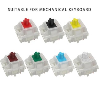 สวิตช์ Gateron SMD 3pins สีดํา สีน้ําตาล สีฟ้า สีเขียว สีเหลือง สําหรับคีย์บอร์ด Mechanical GK61GK64 GH60 10 ชิ้น