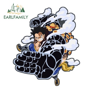 Earlfamily สติกเกอร์ ลายอนิเมะ One Piece ลูฟี่ งู กันน้ํา สําหรับติดตกแต่งรถยนต์ แล็ปท็อป 13 ซม. x 11 ซม.