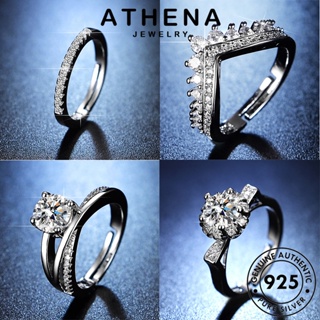 ATHENA JEWELRY เครื่องประดับ ผู้หญิง ต้นฉบับ แหวน เรียบง่าย เงิน 925 เกาหลี Silver เครื่องประดับ มอยส์ซาไนท์ไดมอนด์ แท้ แฟชั่น M067