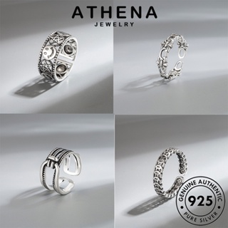 ATHENA JEWELRY เกาหลี 925 แหวน เครื่องประดับ ต้นฉบับ Silver เครื่องประดับ วินเทจ ผู้หญิง แท้ แฟชั่น เงิน M041