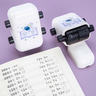  Childrens Addition, Subtraction, Multiplication, and Division Arithmetic Roller Teaching Seal Double headed Seal Printing Speed is Fast and Clear