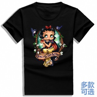 【hot tshirts】เสื้อยืดแขนสั้น ผ้าฝ้ายแท้ ทรงหลวม พิมพ์ลายตุ๊กตา Betty boop Betty Doll Big Eye สําหรับผู้ชาย และผู้หญิง202