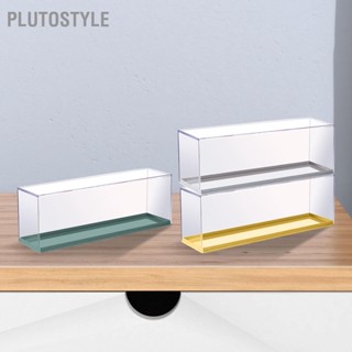  PLUTOSTYLE ตู้โชว์ของเล่นพลาสติกใสวางซ้อนกันได้ ตู้โชว์ของเล่นติดตั้งฟรีสำหรับเด็กชายและเด็กหญิง