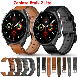 สายนาฬิกาข้อมือหนัง 22 มม. อุปกรณ์เสริม สําหรับ Zeblaze Btalk 2 Lite Stratos 3