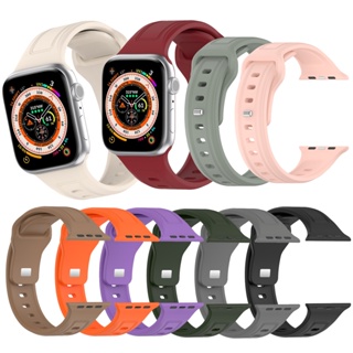 สายนาฬิกาข้อมือซิลิโคน สําหรับ Apple Watch Ultra 49 มม. 44 มม. 45 มม. 40 มม. 41 มม. 42 มม. 38 มม. iwatch Series 8 7 SE 6 5 4