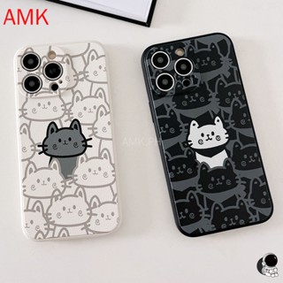 เคสโทรศัพท์มือถือแบบใส กันรอยเลนส์กล้อง ลายแมวน่ารัก สําหรับ Samsung A31 A32 A33 A42 A50 A51 A51 A52 A60 A70 A71 A71 A72 A21S A04 A34 A54 A13 5G GNCMF