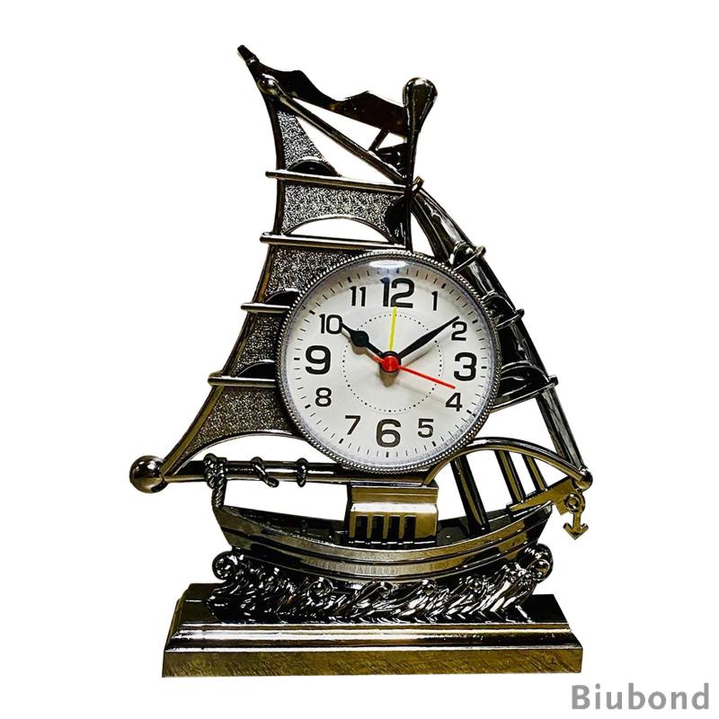 biubond-นาฬิกาปลุกตั้งโต๊ะ-รูปประติมากรรมเรือใบ-สําหรับตกแต่งบ้าน
