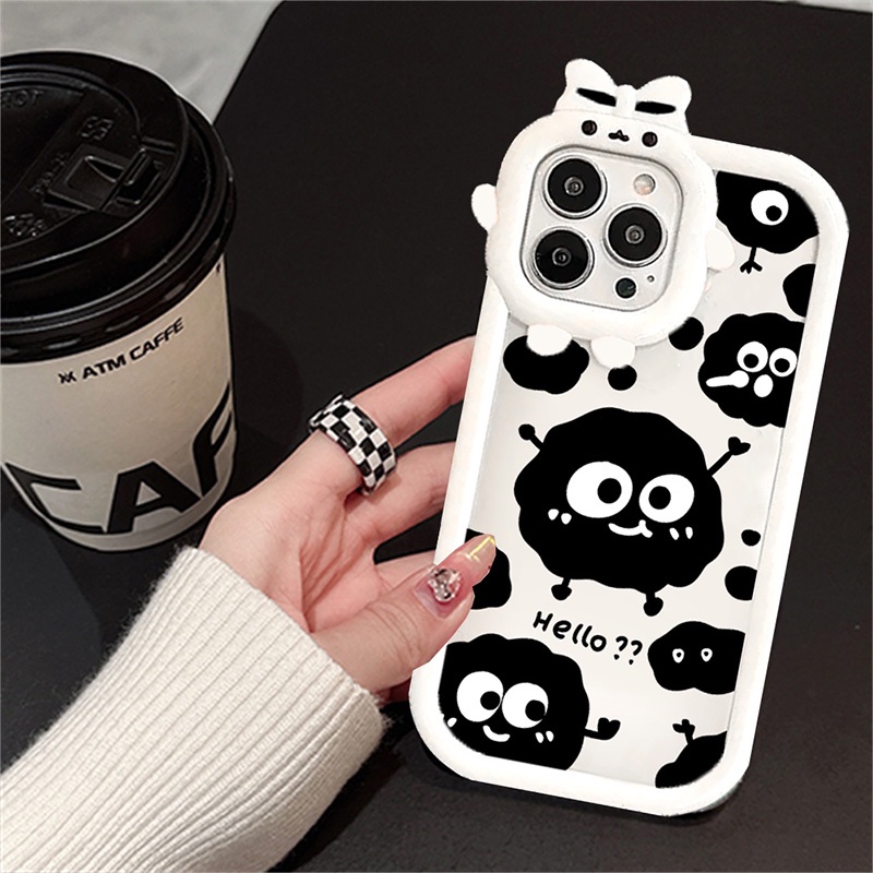 เคสโทรศัพท์มือถือแบบนิ่ม-tpu-ใส-ลายการ์ตูนผี-3d-ผูกโบว์-มอนสเตอร์น่ารัก-สําหรับ-realme-c11-2021-c35-c55-c33-c30-c30s-c20-c20a-c2-c21-c3-c3i-c15-c17