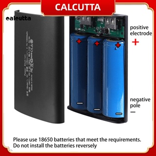 [calcutta] เคสพาวเวอร์แบงก์ แบตเตอรี่ เอาท์พุท USB คู่ แบบพกพา 3x18650 สําหรับสมาร์ทโฟน