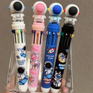 ปากกาลูกลื่น ลายการ์ตูนนักบินอวกาศ 10 สี สําหรับเขียนอุปกรณ์การเรียน สํานักงาน