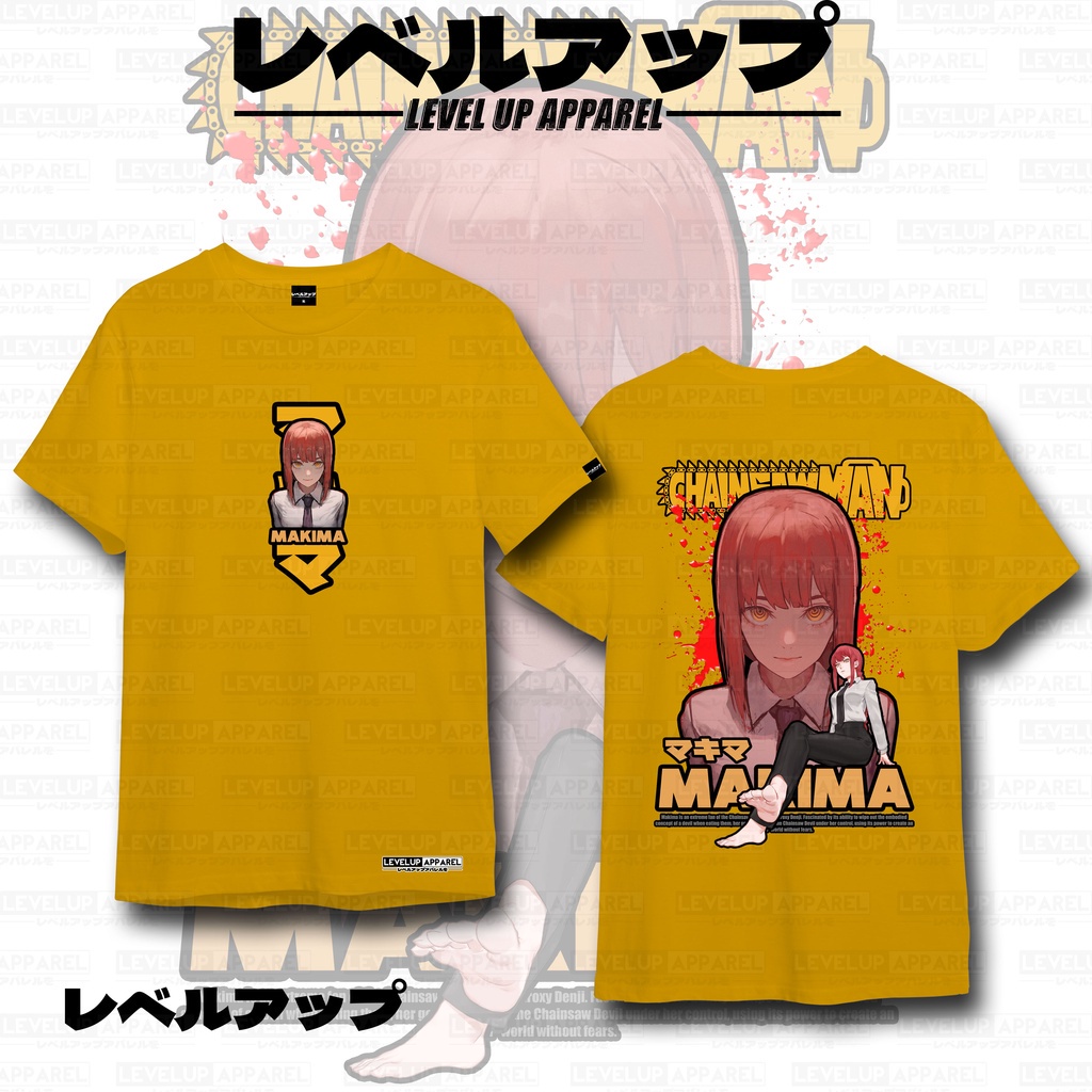 ราคาถูก-เสื้อยืดอนิเมะ-chainsaw-man-makima-control-เสื้อยืดอนิเมะเทรนด์ฮิต-เสื้อคู่