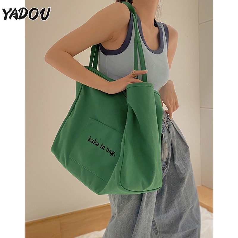 yadou-กระเป๋าโปโล-ใหม่-กระเป๋าผ้าแคนวาสเพื่อการพักผ่อนยอดนิยม-กระเป๋าช้อปปิ้งความจุขนาดใหญ่อเนกประสงค์