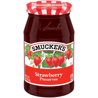 Smuckers Strawberry Preserves สมัคเกอร์แยมสตรอเบอรี่ 340 g. (05-8182)