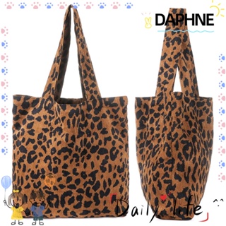 Daphne กระเป๋าสะพายไหล่ กระเป๋าถือ พิมพ์ลายเสือดาว ขนาดใหญ่ สําหรับผู้หญิง