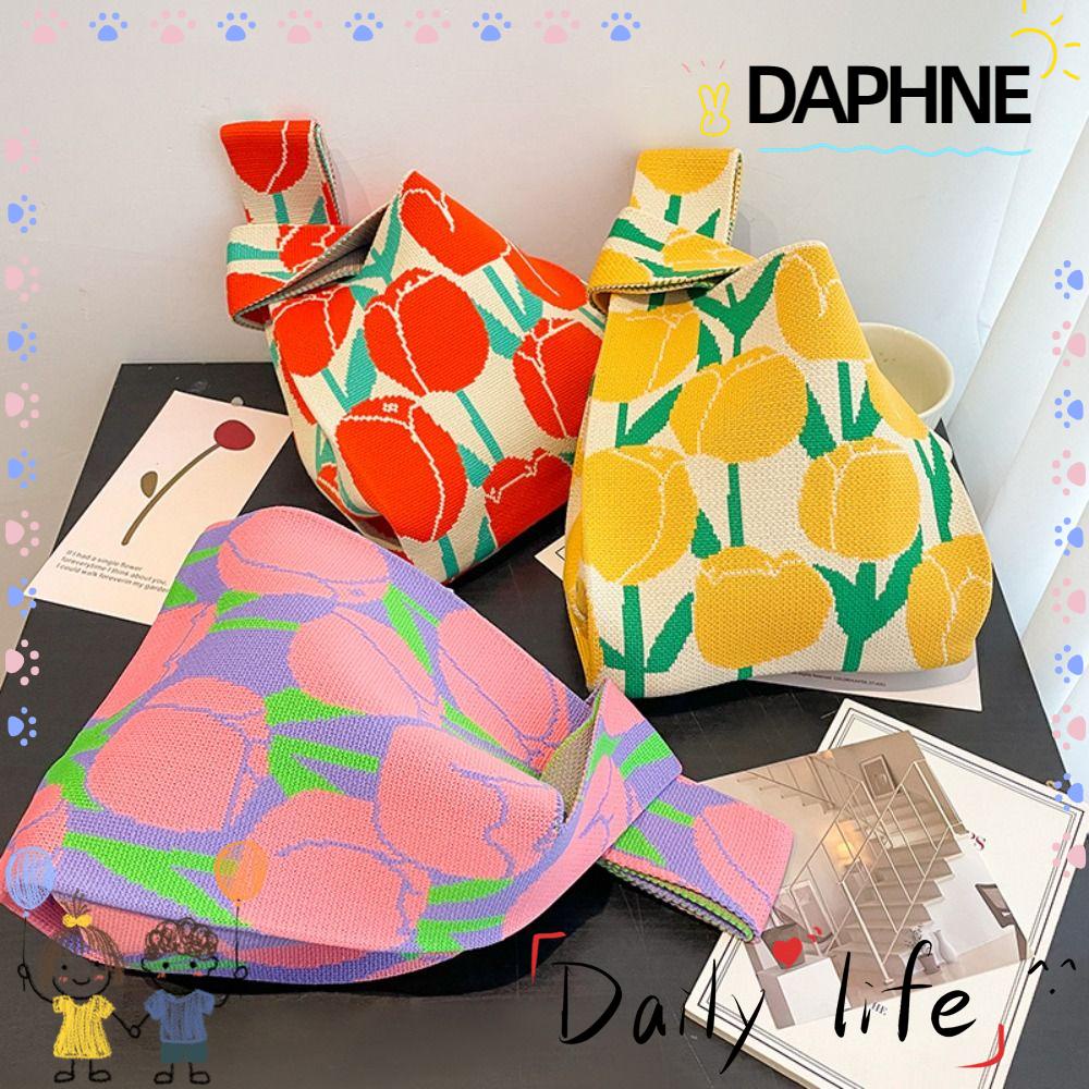 daphne-กระเป๋าถือ-กระเป๋าสะพายไหล่-ผ้าถัก-ใช้ซ้ําได้-สําหรับผู้หญิง
