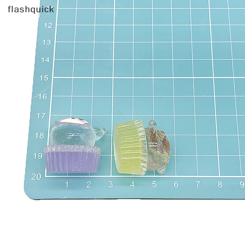 flashquick-จี้พวงกุญแจเรซิ่น-รูปเค้กพัฟ-3d-สุ่มสี-สําหรับทําต่างหู-2-ชิ้น