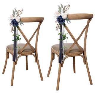 ดอกกุหลาบประดิษฐ์ สไตล์ยุโรป โรแมนติก สําหรับตกแต่งบ้าน เก้าอี้ งานแต่งงาน ทางเดิน