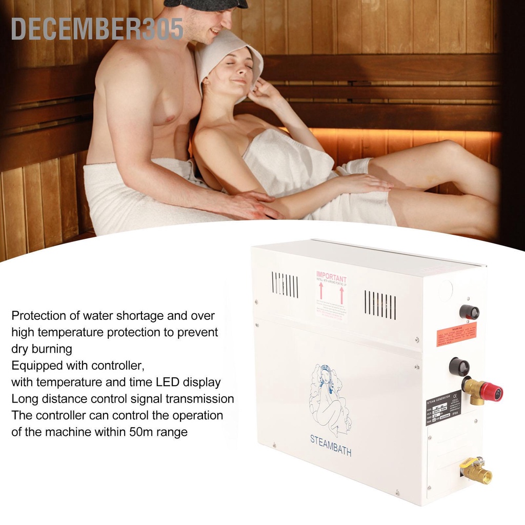 december305-380-415v-steam-shower-generator-9kw-room-self-draining-for-bath