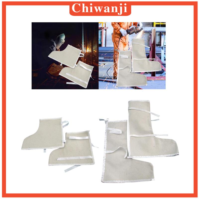 chiwanji-ผ้าใบครอบรองเท้าบูทเชื่อม-ทนความร้อน-และรอยขีดข่วน-อเนกประสงค์-สําหรับงานเชื่อม-2-ชิ้น