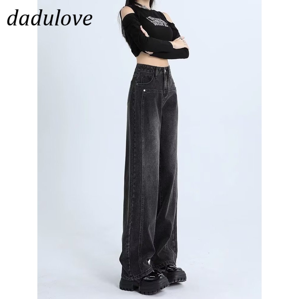 dadulove-new-american-ins-high-street-retro-jeans-niche-high-waist-loose-wide-leg-pants-large-size-trousers