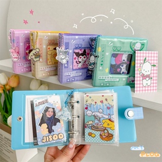 อัลบั้มรูปภาพ ลาย Sanrio 3 นิ้ว 40 ช่อง พร้อมจี้น่ารัก สําหรับเก็บรูปภาพ ไอดอล Kuromi Melody Hello Kitty