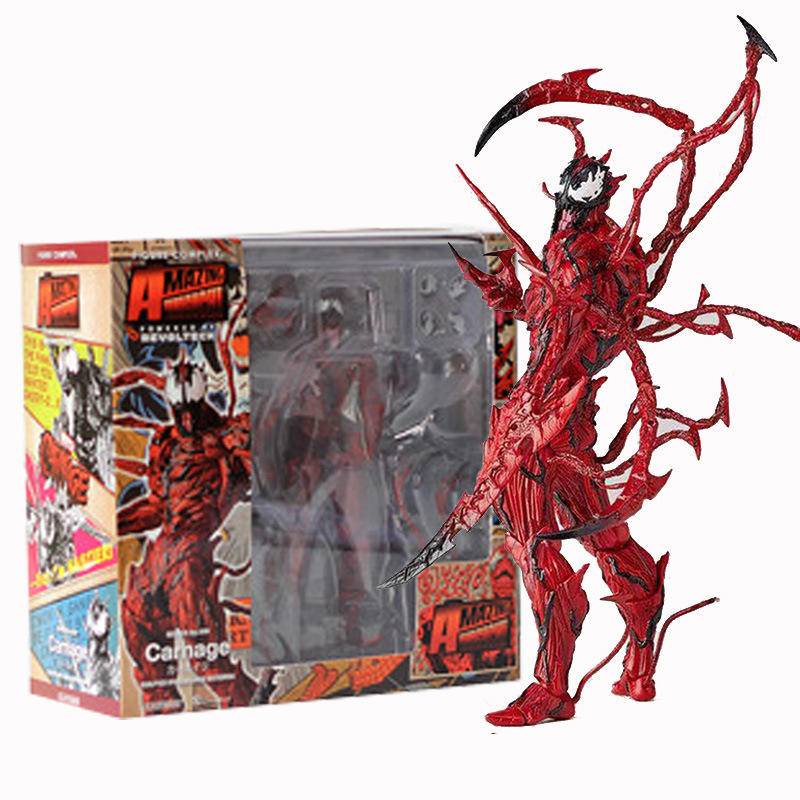 โมเดลฟิกเกอร์-marvel-red-venom-carnage-in-movie-the-amazing-spiderman-bjd-joints-ของเล่นสําหรับเด็ก