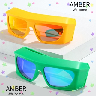 Amber Steampunk แว่นตากันแดด วินเทจ กลางแจ้ง แว่นตาเฉดสี
