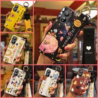 Cute Lanyard Phone Case For ZTE Blade L220 protective Shockproof Durable Cartoon Wristband Wrist Strap Soft case Phone Holder