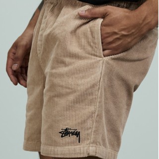 H1JU STUSSY American retro loose casual corduroy shorts fashionable brand cropped pants for men and women