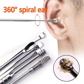 5 ชิ้น / เซต น้ํายาทําความสะอาดหู / ผลิตภัณฑ์ดูแลหู ที่อุดหู ดูแลหู / ชุดช้อนหู / ทําความสะอาดหูลึก / เครื่องมือเพื่อสุขภาพ / ช้อนหู