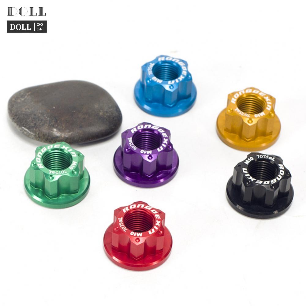 24h-shiping-bike-wheel-axle-nut-nut-purple-rear-wheel-red-wheel-axle-aluminum-alloy-black