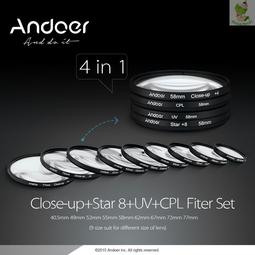 andoer-ฟิลเตอร์กรองแสง-uv-cpl-close-up-4-star-8-point-58-มม-สําหรับ-mac-came-8-9