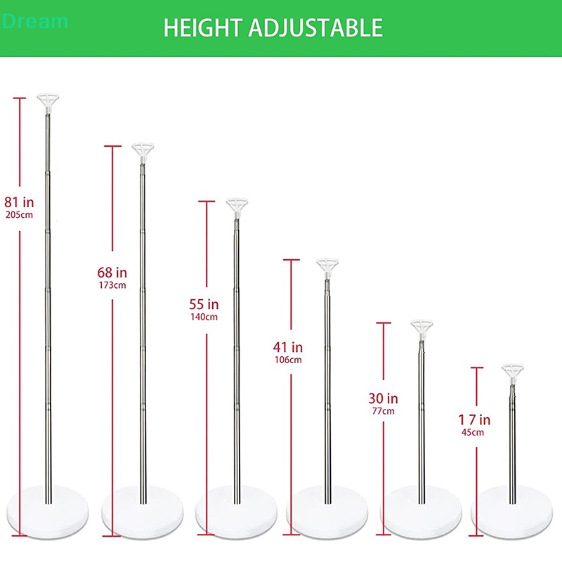 lt-dream-gt-ชุดขาตั้งลูกโป่ง-โลหะ-ปรับได้-สําหรับปาร์ตี้วันเกิด-วันจบการศึกษา-วันพุธ