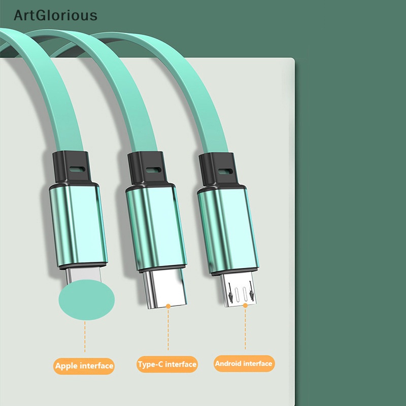 art-3-in-1-สายชาร์จ-usb-6a-max-ชาร์จไว-ยืดหดได้-สําหรับพอร์ต-type-c