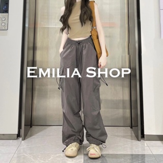 EMILIA SHOP กางเกงขายาว กางเกงเอวสูง สบายสไตล์ y2k 2023 ใหม่A20M02A  0326