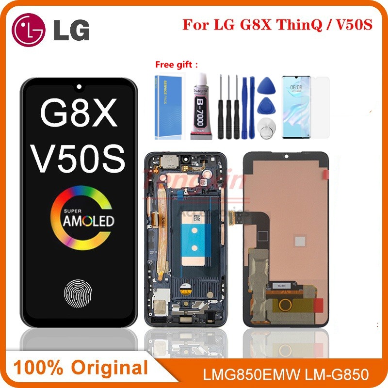 อะไหล่หน้าจอสัมผัส-lcd-6-4-นิ้ว-สําหรับ-lg-g8x-thinq-g850-g850emw-lg-v50s-thinq-v510