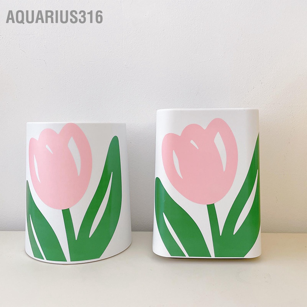 aquarius316-ถังขยะ-ลายดอกไม้น่ารัก-สไตล์โมเดิร์น-ขนาดใหญ่-สําหรับห้องครัว-ห้องน้ํา-ห้องนอน