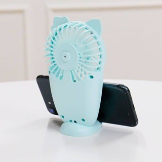 hand held fan stand พัดลมมือถือพกพาพร้อมขาตั้ง สินค้าคละสี สามารถสอบถามสีทางร้านก่อนได้