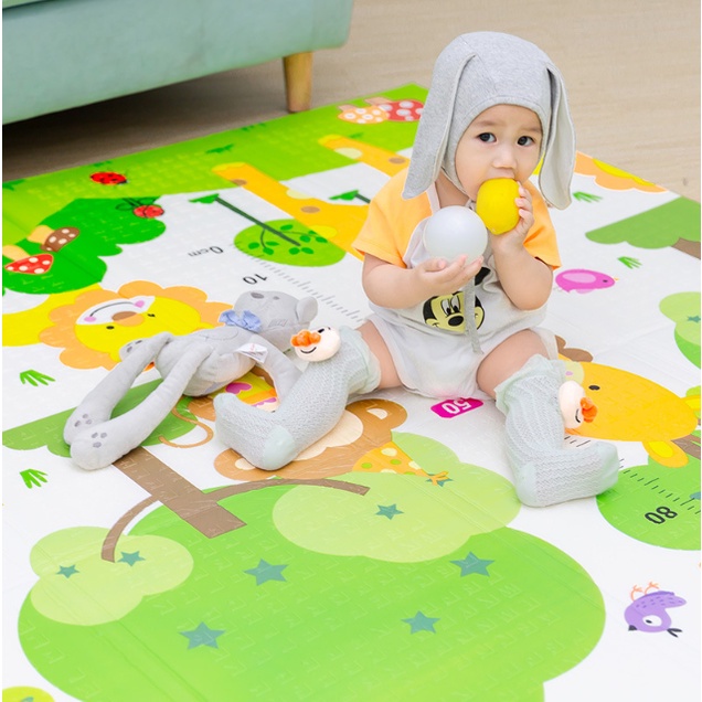 doubleeshop-แผ่นรองเอนกประสงค์-แผ่นรองคลาน-เสื่อรองคลาน-รุ่นพรีเมี่ยม-รุ่นใหม่-พับได้-คละลาย