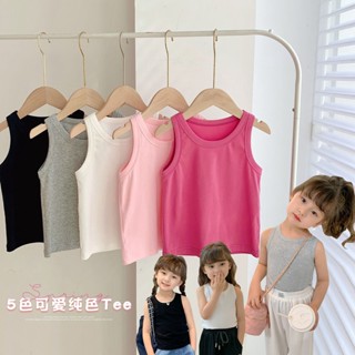 พร้อมส่ง ขายดี เสื้อสายเดี่ยว แบบนิ่ม เป็นมิตรกับผิวหนัง แฟชั่นฤดูร้อน สไตล์เกาหลี และญี่ปุ่น สําหรับเด็กผู้หญิง 2023