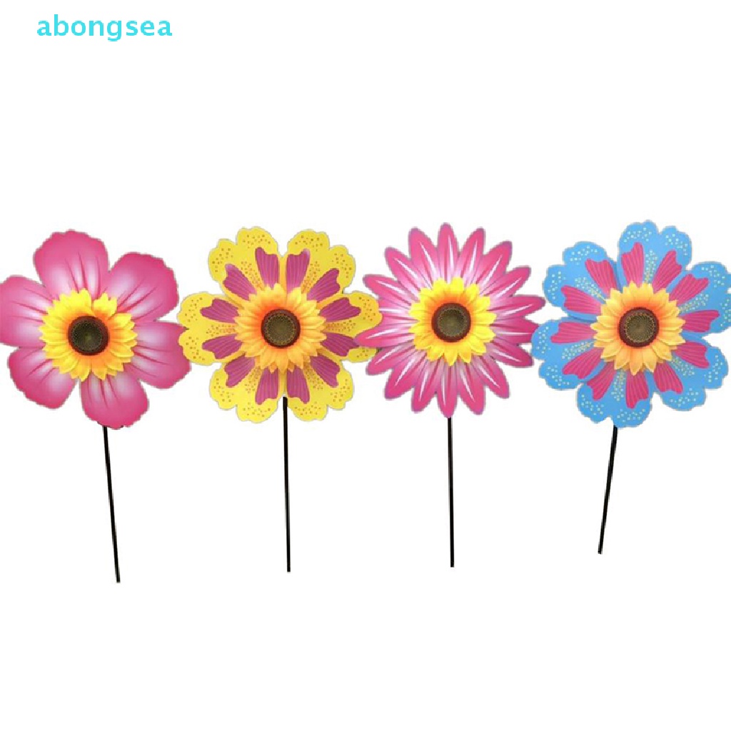 abongsea-กังหันลม-ลายดอกไม้-ดอกทานตะวันชั้นเดียว-สวยงาม-สีสันสดใส