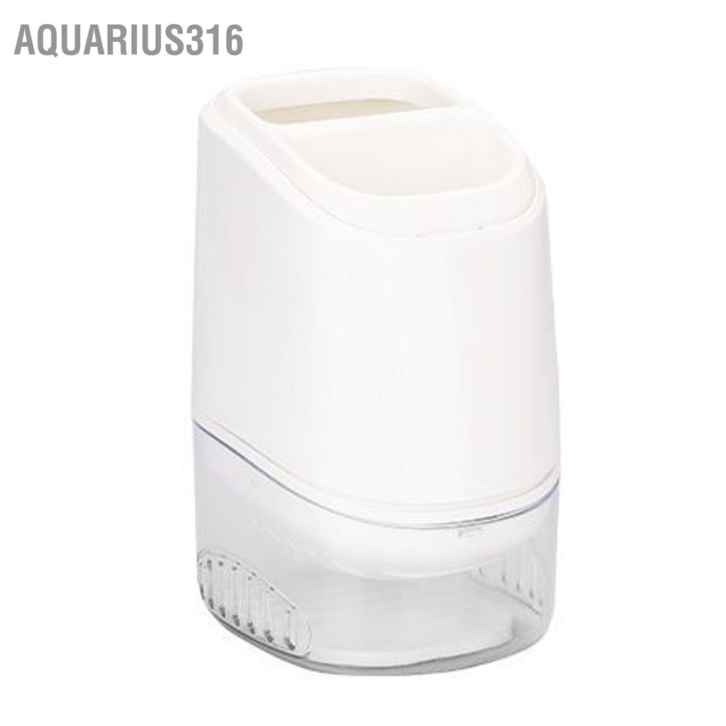 aquarius316-draining-ตะเกียบคอนเทนเนอร์ช่องคู่เก็บตะกร้าแห้งอุปกรณ์พลาสติกแห้งสำหรับห้องครัว