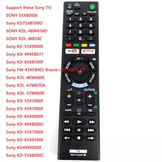 รีโมตคอนโทรล RMT-TX202P แบบเปลี่ยน สําหรับสมาร์ททีวี Sony LCD RMT-TX300P KD-55X9305C KDL-55W805C 55W808C KDL-50W755C KD-55X8509C Sony Bravia LED TV RMT-TX300E RMT-TX300U RMT-TX30