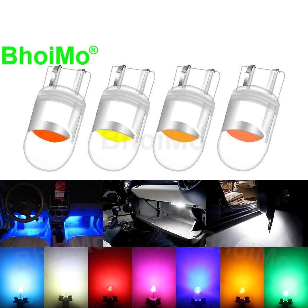 bhoimo-ultrashort-t10-ไฟ-led-cob-ติดป้ายทะเบียนรถยนต์-w5w-194-168-แบบเปลี่ยน-สําหรับรถจักรยานยนต์-dc12v