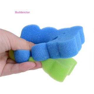 Buildvictor ฟองน้ําอาบน้ํา ผ้าฝ้ายแท้ แบบนิ่ม สําหรับเด็กทารกแรกเกิด 1 ชิ้น